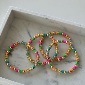 Clay bead bracelet!!! Multi-color! Long wear!